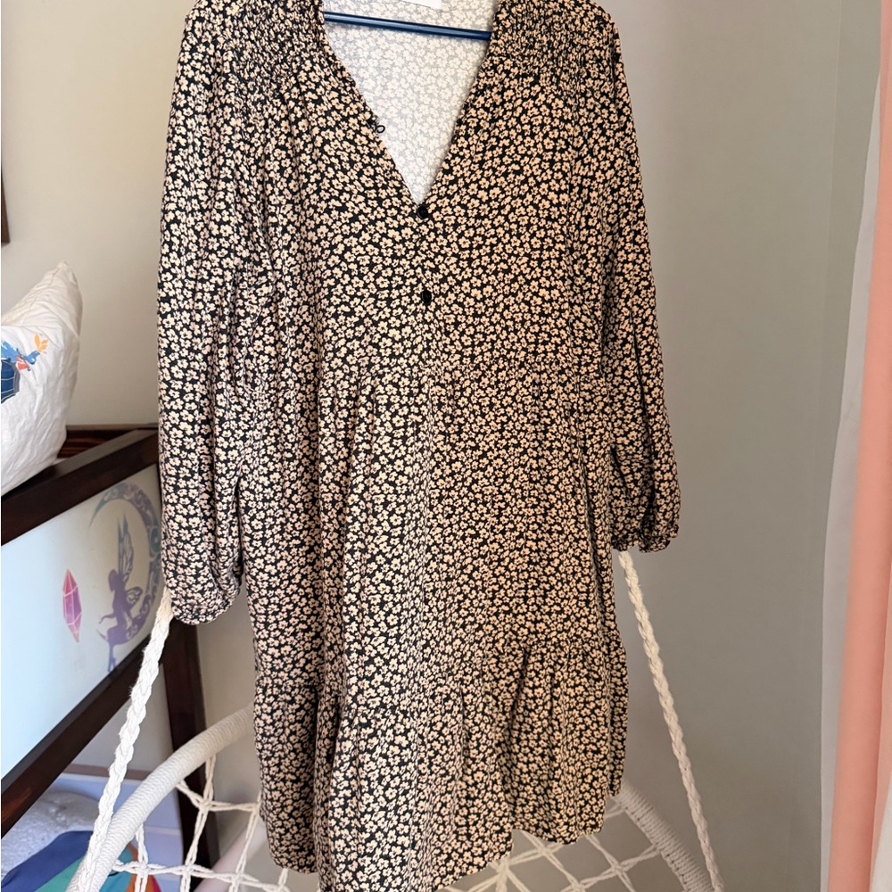 Zara Girls Floral Long Sleeve Dress